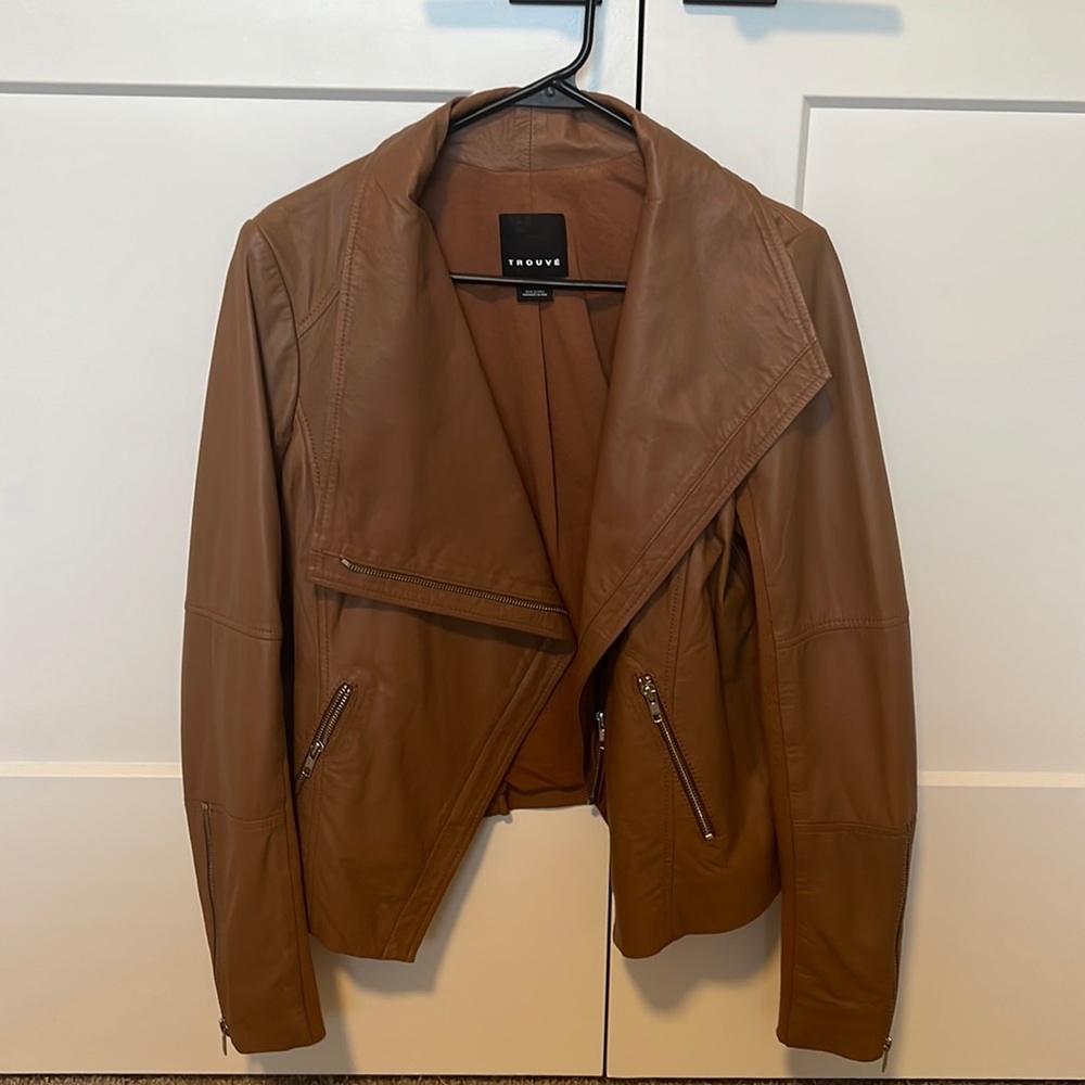 Trouvé brown/ tan REAL Leather Jacket